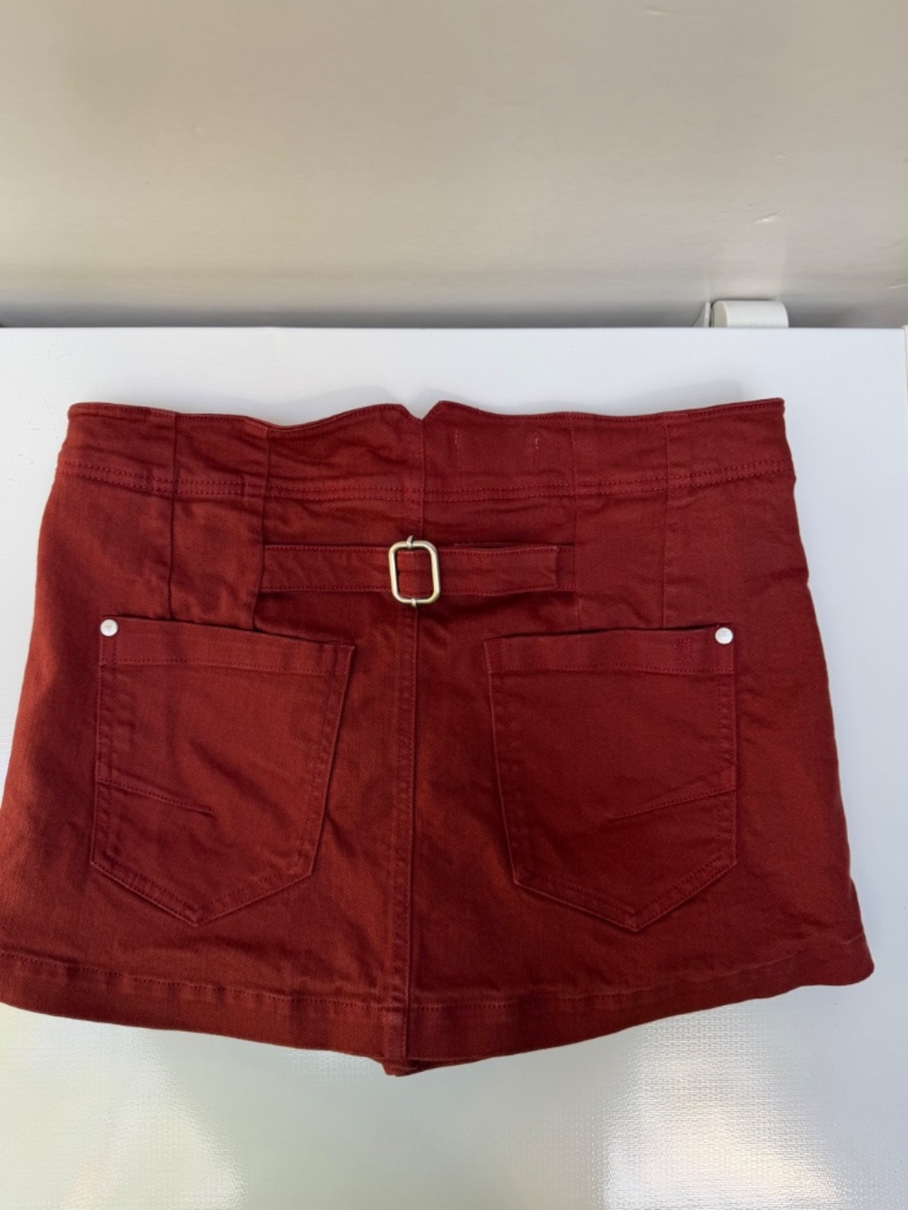 Anthropologie Kit High-Rise Utility Skort by Pilcro, Dark Brick, 28 - Picture 11 of 17
